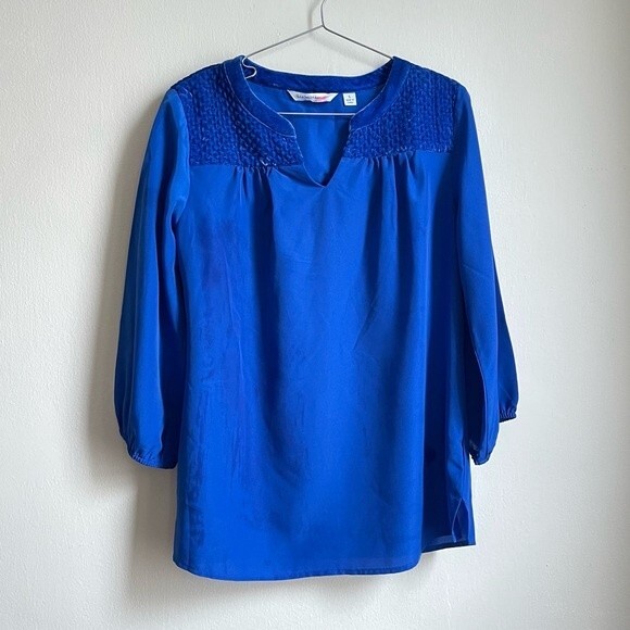 Tops - Isaac Mizrahi Rich Blue Shirt Top